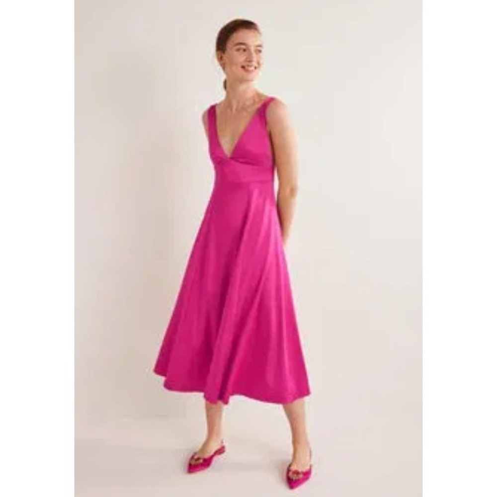 Boden Sleeveless Fit & Flare Dress Watermelon Pink D0532 Womens US 6R UK 10R NWT
